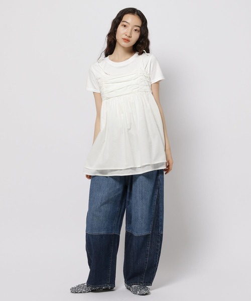 niko and...（ニコアンド）の「ボリュームギャザーキャミソール（キャミソール・レディース・イエロー/ホワイト/ブラック・FREE）」の19枚目の写真