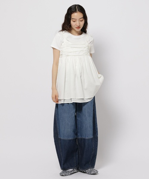 niko and...（ニコアンド）の「ボリュームギャザーキャミソール（キャミソール・レディース・イエロー/ホワイト/ブラック・FREE）」の18枚目の写真