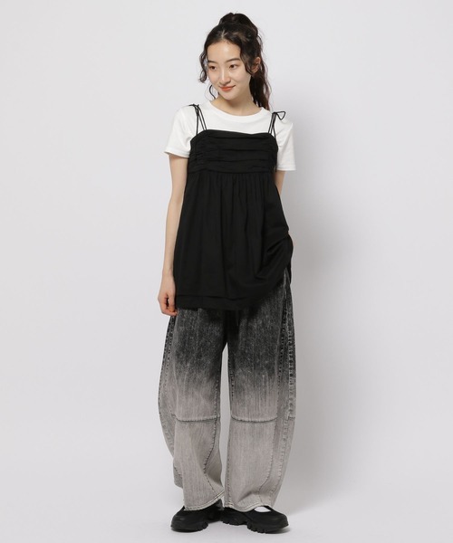 niko and...（ニコアンド）の「ボリュームギャザーキャミソール（キャミソール・レディース・イエロー/ホワイト/ブラック・FREE）」の17枚目の写真