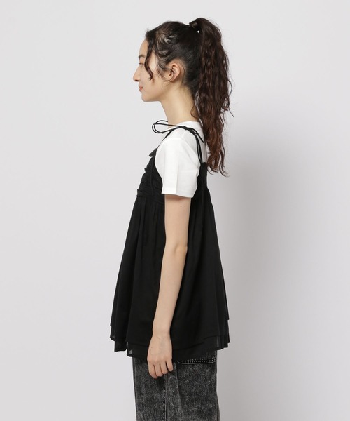 niko and...（ニコアンド）の「ボリュームギャザーキャミソール（キャミソール・レディース・イエロー/ホワイト/ブラック・FREE）」の12枚目の写真