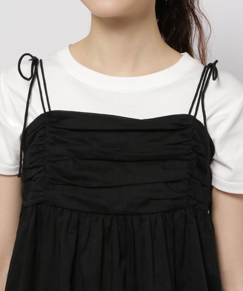 niko and...（ニコアンド）の「ボリュームギャザーキャミソール（キャミソール・レディース・イエロー/ホワイト/ブラック・FREE）」の10枚目の写真
