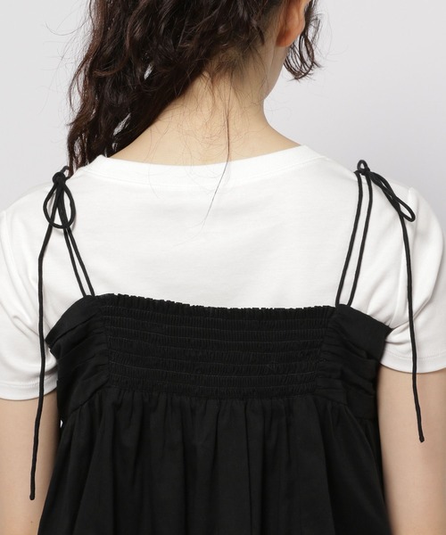 niko and...（ニコアンド）の「ボリュームギャザーキャミソール（キャミソール・レディース・イエロー/ホワイト/ブラック・FREE）」の9枚目の写真