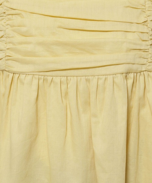 niko and...（ニコアンド）の「ボリュームギャザーキャミソール（キャミソール・レディース・イエロー/ホワイト/ブラック・FREE）」の4枚目の写真