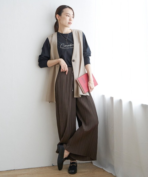 ikka(イッカ)の「【親子コーデ】テーラードジレ(ベスト・レディース・ブラック/ベージュ・M/L/S)」の22枚目の写真