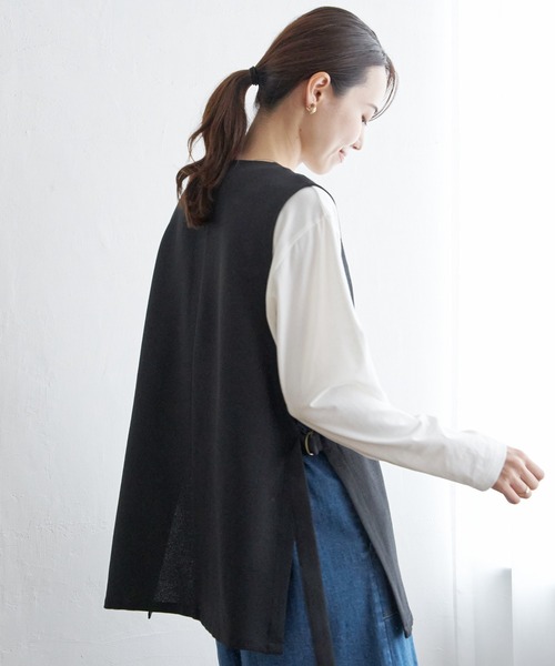 ikka(イッカ)の「【親子コーデ】テーラードジレ(ベスト・レディース・ブラック/ベージュ・M/L/S)」の12枚目の写真