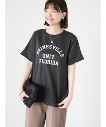 Lugnoncure | カットオフプリントミニ裏毛トップス(Tシャツ/カットソー)