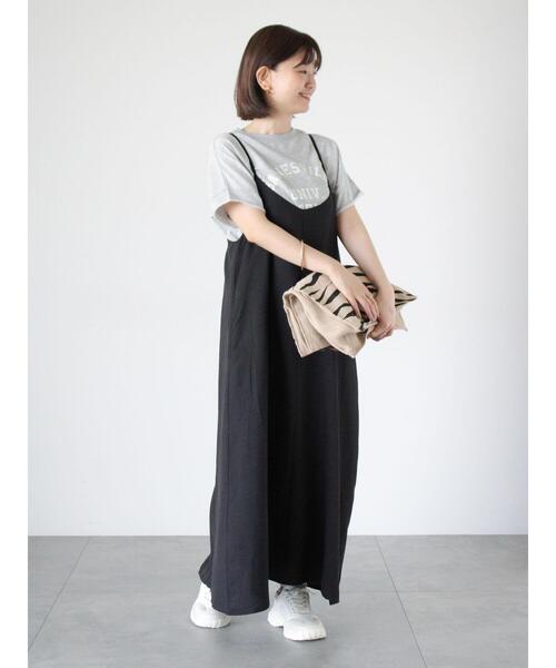 Lugnoncure(ルノンキュール)の「カットオフプリントミニ裏毛トップス(Tシャツ/カットソー・レディース・グレー/オフホワイト/チャコールグレー・F)」の9枚目の写真
