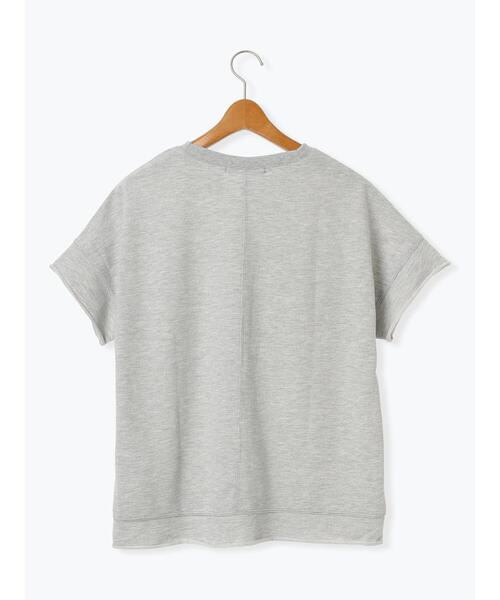 Lugnoncure(ルノンキュール)の「カットオフプリントミニ裏毛トップス(Tシャツ/カットソー・レディース・グレー/オフホワイト/チャコールグレー・F)」の16枚目の写真
