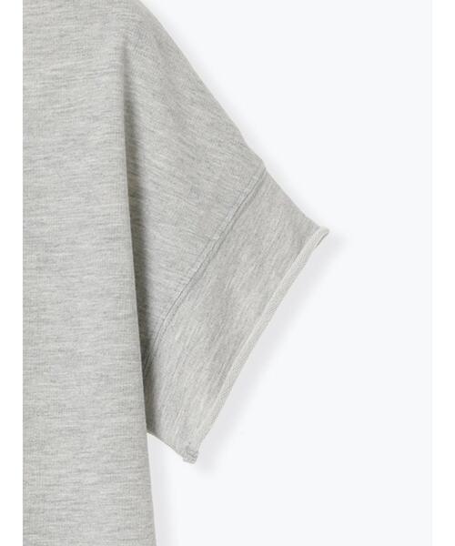 Lugnoncure(ルノンキュール)の「カットオフプリントミニ裏毛トップス(Tシャツ/カットソー・レディース・グレー/オフホワイト/チャコールグレー・F)」の14枚目の写真