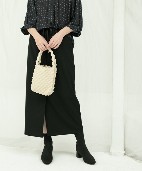 OPAQUE.CLIP（オペークドットクリップ）の「◆《美人百花掲載》ピンストライプイージーナロースカート【洗濯機洗い可】（スカート・レディース・ブラック/ネイビー系2/グレー系その他3・38/40/42）」の20枚目の写真