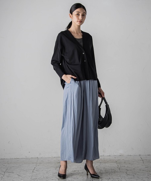 【セール】シアーカットソーカーディガン≪洗濯機で洗える/接触冷感≫（Tシャツ/カットソー）｜la.f…（ラエフ）