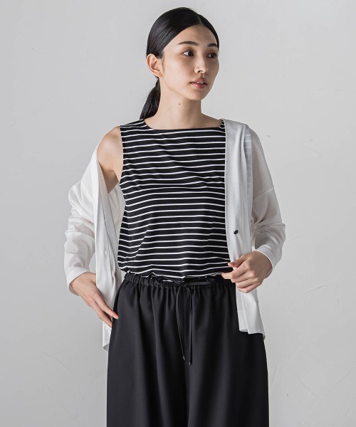 【セール】シアーカットソーカーディガン≪洗濯機で洗える/接触冷感≫（Tシャツ/カットソー）｜la.f…（ラエフ）