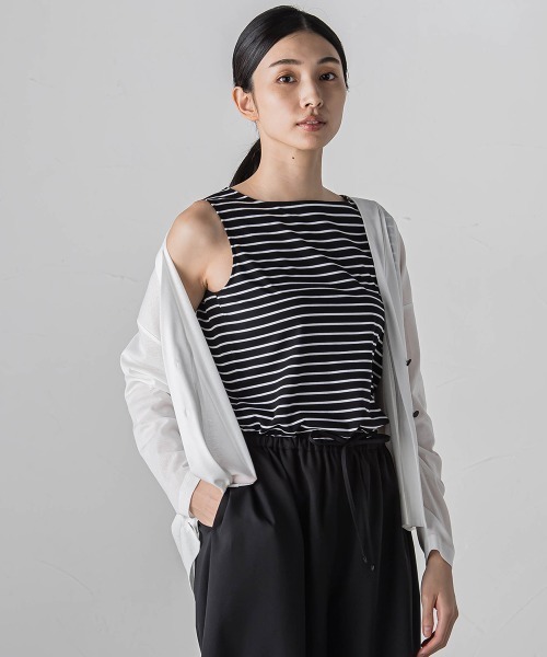 【セール】シアーカットソーカーディガン≪洗濯機で洗える/接触冷感≫（Tシャツ/カットソー）｜la.f…（ラエフ）