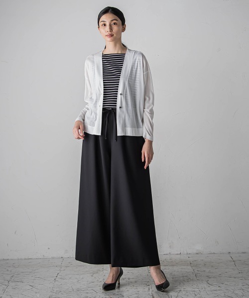 【セール】シアーカットソーカーディガン≪洗濯機で洗える/接触冷感≫（Tシャツ/カットソー）｜la.f…（ラエフ）