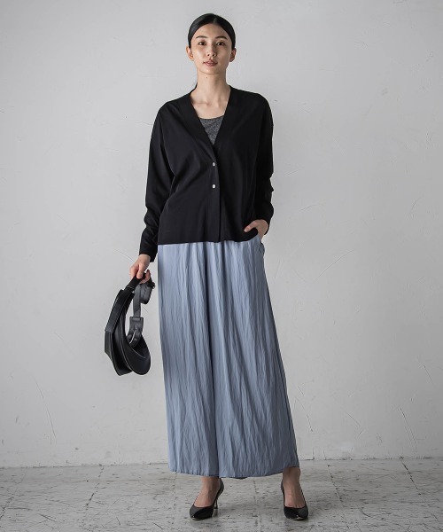 【セール】シアーカットソーカーディガン≪洗濯機で洗える/接触冷感≫（Tシャツ/カットソー）｜la.f…（ラエフ）