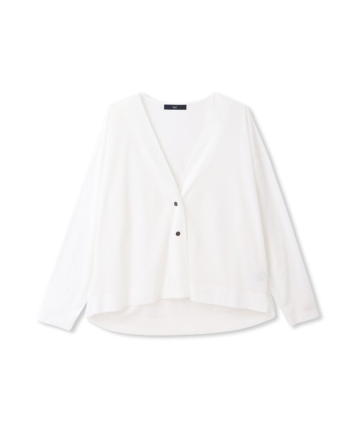 【セール】シアーカットソーカーディガン≪洗濯機で洗える/接触冷感≫（Tシャツ/カットソー）｜la.f…（ラエフ）