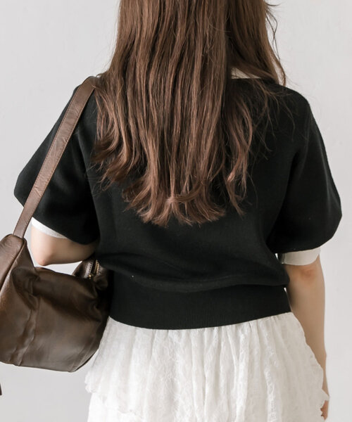 Miffy（ ミッフィー）の「miffyポロニット（ニット/セーター・レディース・ピンク/ブラック/オフホワイト・FREE）」の13枚目の写真