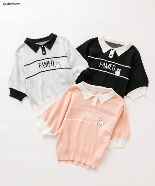 Miffy（ ミッフィー）の「miffyポロニット（ニット/セーター・レディース・ピンク/ブラック/オフホワイト・FREE）」の19枚目の写真