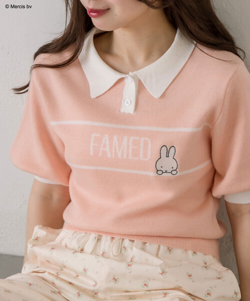 Miffy（ ミッフィー）の「miffyポロニット（ニット/セーター・レディース・ピンク/ブラック/オフホワイト・FREE）」の20枚目の写真