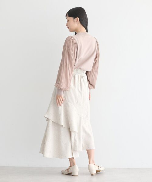 earth music&ecology（アースミュージックアンドエコロジー）の「フラワーアシメティアードスカート（スカート・レディース・サックスブルー/ブラック/ベージュ・M/S）」の19枚目の写真