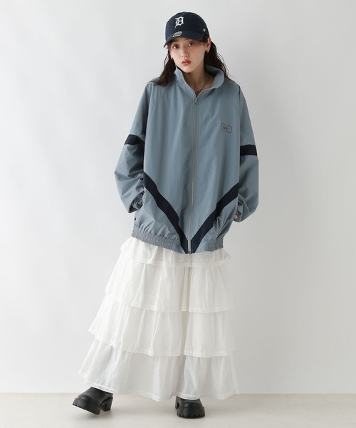 RAGEBLUE（レイジブルー）の「コットンティアードフリルスカート（スカート・レディース・オフホワイト/ブラック・FREE）」の3枚目の写真