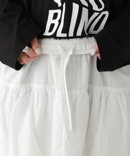 RAGEBLUE（レイジブルー）の「コットンティアードフリルスカート（スカート・レディース・オフホワイト/ブラック・FREE）」の19枚目の写真
