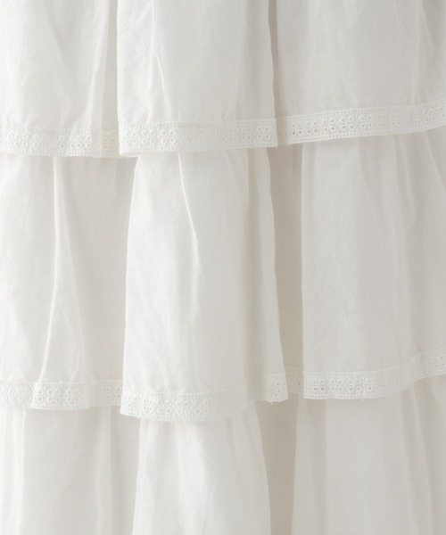 RAGEBLUE（レイジブルー）の「コットンティアードフリルスカート（スカート・レディース・オフホワイト/ブラック・FREE）」の21枚目の写真