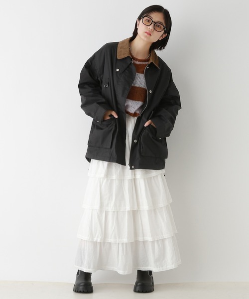 RAGEBLUE（レイジブルー）の「コットンティアードフリルスカート（スカート・レディース・オフホワイト/ブラック・FREE）」の22枚目の写真