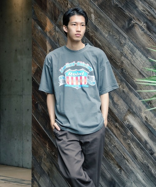 roial(ロイアル)の「DESIGN TEE/ROIAL(ロイアル)スタンダードサイジングヴィンテージライクプリント半袖カットソー(Tシャツ/カットソー・メンズ・ネイビー/ブラック/グレー・MEDIUM/LARGE/X-LARGE)」の14枚目の写真