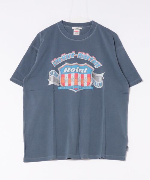 roial(ロイアル)の「DESIGN TEE/ROIAL(ロイアル)スタンダードサイジングヴィンテージライクプリント半袖カットソー(Tシャツ/カットソー・メンズ・ネイビー/ブラック/グレー・MEDIUM/LARGE/X-LARGE)」の11枚目の写真