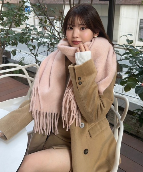 rienda（リエンダ）の「ボリュームカラーストール（ストール/ショール・レディース・グレー/ピンク・FREE）」の14枚目の写真