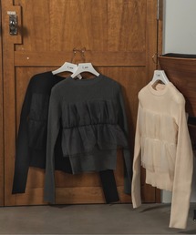 I_am | tulle docking pullover / チュールドッキングプルオーバー(Tシャツ/カットソー)