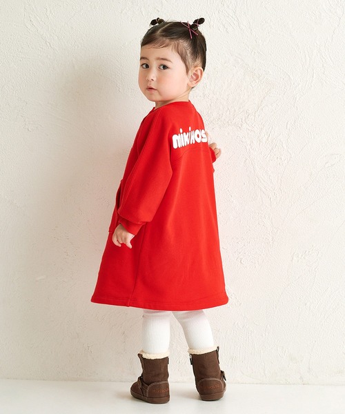 MIKI HOUSE（ミキハウス）の「【WEB限定】バックロゴワンピース（ワンピース・キッズ・ネイビー/イエロー/ダークブラウン/レッド・110cm/100cm/90cm/80ｃｍ/130cm/120cm）」の7枚目の写真