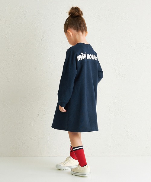 MIKI HOUSE（ミキハウス）の「【WEB限定】バックロゴワンピース（ワンピース・キッズ・ネイビー/イエロー/ダークブラウン/レッド・110cm/100cm/90cm/80ｃｍ/130cm/120cm）」の9枚目の写真