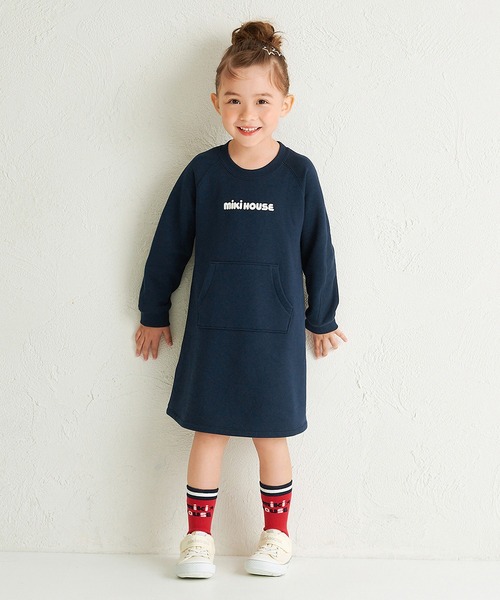MIKI HOUSE（ミキハウス）の「【WEB限定】バックロゴワンピース（ワンピース・キッズ・ネイビー/イエロー/ダークブラウン/レッド・110cm/100cm/90cm/80ｃｍ/130cm/120cm）」の10枚目の写真