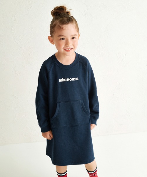 MIKI HOUSE（ミキハウス）の「【WEB限定】バックロゴワンピース（ワンピース・キッズ・ネイビー/イエロー/ダークブラウン/レッド・110cm/100cm/90cm/80ｃｍ/130cm/120cm）」の12枚目の写真