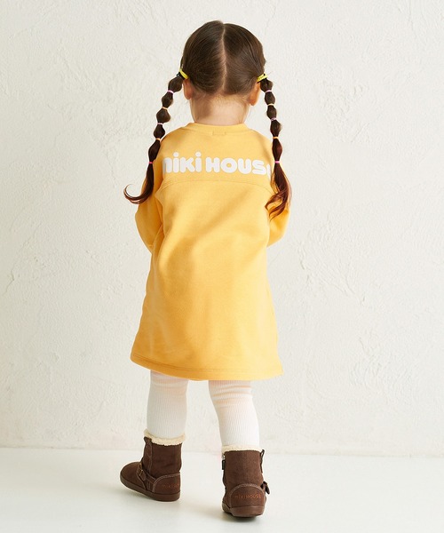MIKI HOUSE（ミキハウス）の「【WEB限定】バックロゴワンピース（ワンピース・キッズ・ネイビー/イエロー/ダークブラウン/レッド・110cm/100cm/90cm/80ｃｍ/130cm/120cm）」の14枚目の写真
