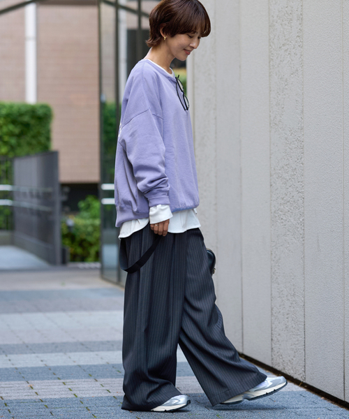 JOURNAL STANDARD relume(ジャーナルスタンダード レリューム)の「【HOLIDAYS COMFORT】VINTAGEカコウロゴスウェット(スウェット・レディース・サックスブルー/ブラック系その他/ライトグレー/ピンク・FREE)」の22枚目の写真