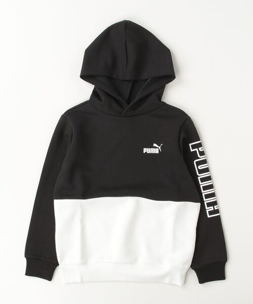 PUMA（プーマ）の「プーマ PUMA PUMA POWER MX フーディー（パーカー・キッズ・ブルー/グレー/ブラック×ホワイト・100cm/110cm/120cm/130cm/140cm/150cm/160cm）」の2枚目の写真