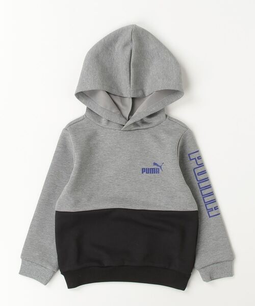 PUMA（プーマ）の「プーマ PUMA PUMA POWER MX フーディー（パーカー・キッズ・ブルー/グレー/ブラック×ホワイト・100cm/110cm/120cm/130cm/140cm/150cm/160cm）」の3枚目の写真