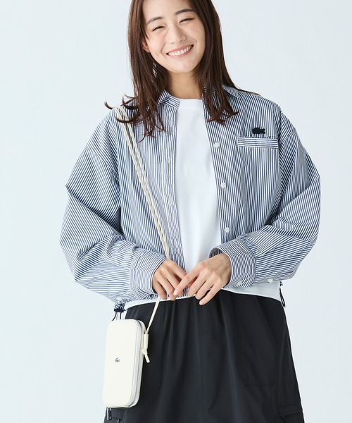 LACOSTE（ラコステ）の「ワンポイントワニロゴスマホポーチ Size: 11.5 x 18.5 x 2cm（スマホグッズ・レディース・アイボリー/ブラック/イエロー/グリーン・FREE）」の8枚目の写真