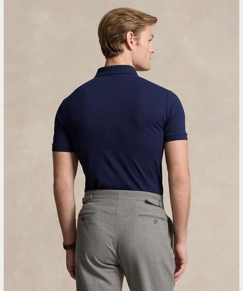 POLO RALPH LAUREN（ポロ ラルフ ローレン）の「カスタム スリム フィット ストレッチ メッシュ ポロシャツ（ポロシャツ・メンズ・ネイビー系1・XXL/XS/XL/L/M/S）」の4枚目の写真