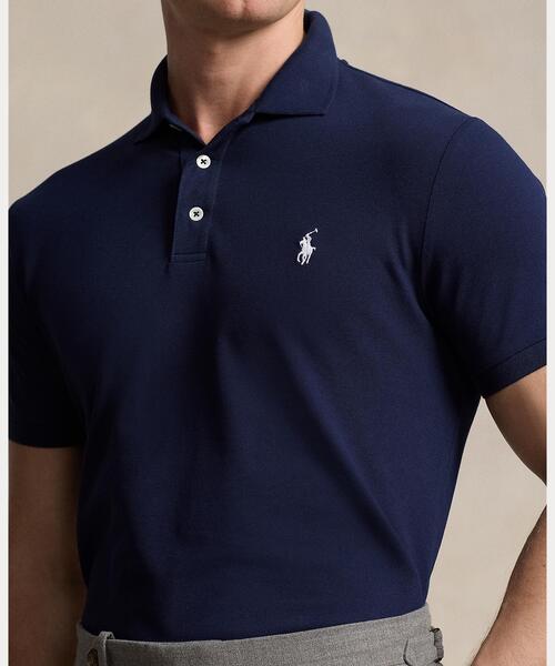 POLO RALPH LAUREN（ポロ ラルフ ローレン）の「カスタム スリム フィット ストレッチ メッシュ ポロシャツ（ポロシャツ・メンズ・ネイビー系1・XXL/XS/XL/L/M/S）」の5枚目の写真