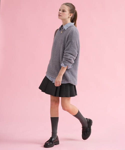 sara&cake(サラアンドケイク)の「シャギープルオーバーニット(ニット/セーター・レディース・ラベンダー/ホワイト/ライトホワイト/グレー/ライトベージュ・FREE)」の7枚目の写真