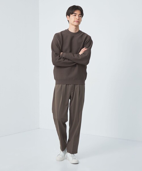 green label relaxing（グリーンレーベルリラクシング）の「スリーシーズン  ガーター編み 長袖 モックネック カットソー -マシンウォッシャブル-（ニット/セーター・メンズ・ターコイズブルー/ブラック/ライトグレー/モカ・M/L/XL/S）」の9枚目の写真