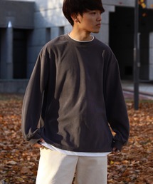 【ZIP FIVE】 コーデュロイ 9W ストレッチ コール TC天竺 フェイクレイヤード 長袖 Tシャツ / ロンT