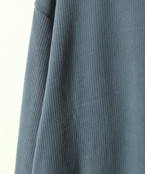 ZIP FIVE(ジップファイブ)の「【ZIP FIVE】 コーデュロイ 9W ストレッチ コール TC天竺 フェイクレイヤード 長袖 Tシャツ / ロンT(Tシャツ/カットソー・メンズ・ブラウン/ブルーグリーン/ブラック・MEDIUM/LARGE/X-LARGE)」の8枚目の写真