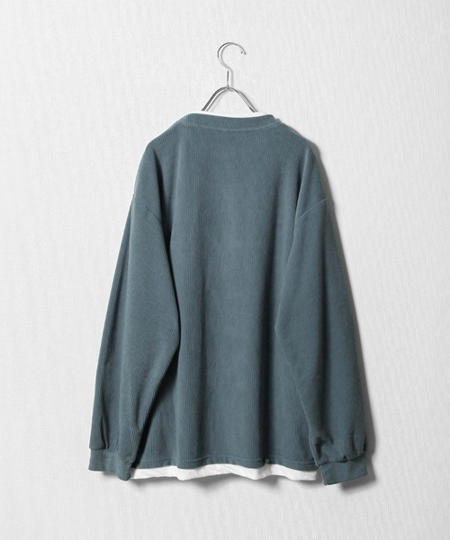 ZIP FIVE(ジップファイブ)の「【ZIP FIVE】 コーデュロイ 9W ストレッチ コール TC天竺 フェイクレイヤード 長袖 Tシャツ / ロンT(Tシャツ/カットソー・メンズ・ブラウン/ブルーグリーン/ブラック・MEDIUM/LARGE/X-LARGE)」の11枚目の写真