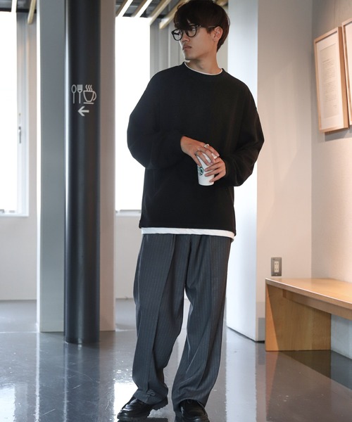 ZIP FIVE(ジップファイブ)の「【ZIP FIVE】 コーデュロイ 9W ストレッチ コール TC天竺 フェイクレイヤード 長袖 Tシャツ / ロンT(Tシャツ/カットソー・メンズ・ブラウン/ブルーグリーン/ブラック・MEDIUM/LARGE/X-LARGE)」の19枚目の写真