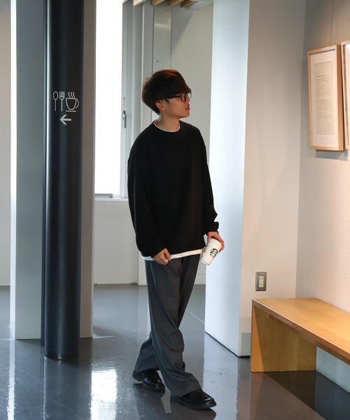 ZIP FIVE(ジップファイブ)の「【ZIP FIVE】 コーデュロイ 9W ストレッチ コール TC天竺 フェイクレイヤード 長袖 Tシャツ / ロンT(Tシャツ/カットソー・メンズ・ブラウン/ブルーグリーン/ブラック・MEDIUM/LARGE/X-LARGE)」の20枚目の写真